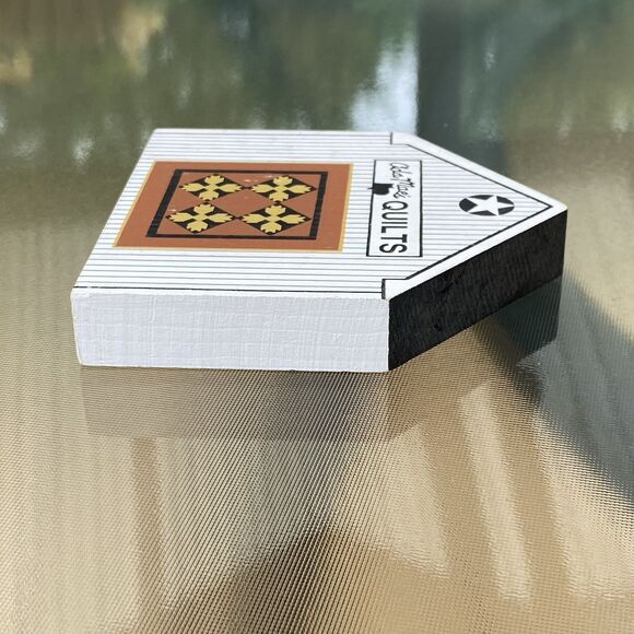 Cats Meow Ada Maes Quilt Barn Wooden Shelf Sitter Ohio Amish Series 1991 - Picture 6 of 6